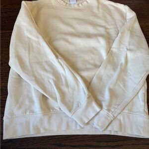 Zara Men's Cream Crewneck Sweatshirt